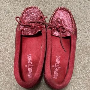 EUC Minnetonka Magenta Glitter Slippers💖💗💓